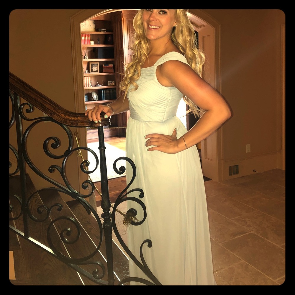 Dessy one shoulder long evening gown